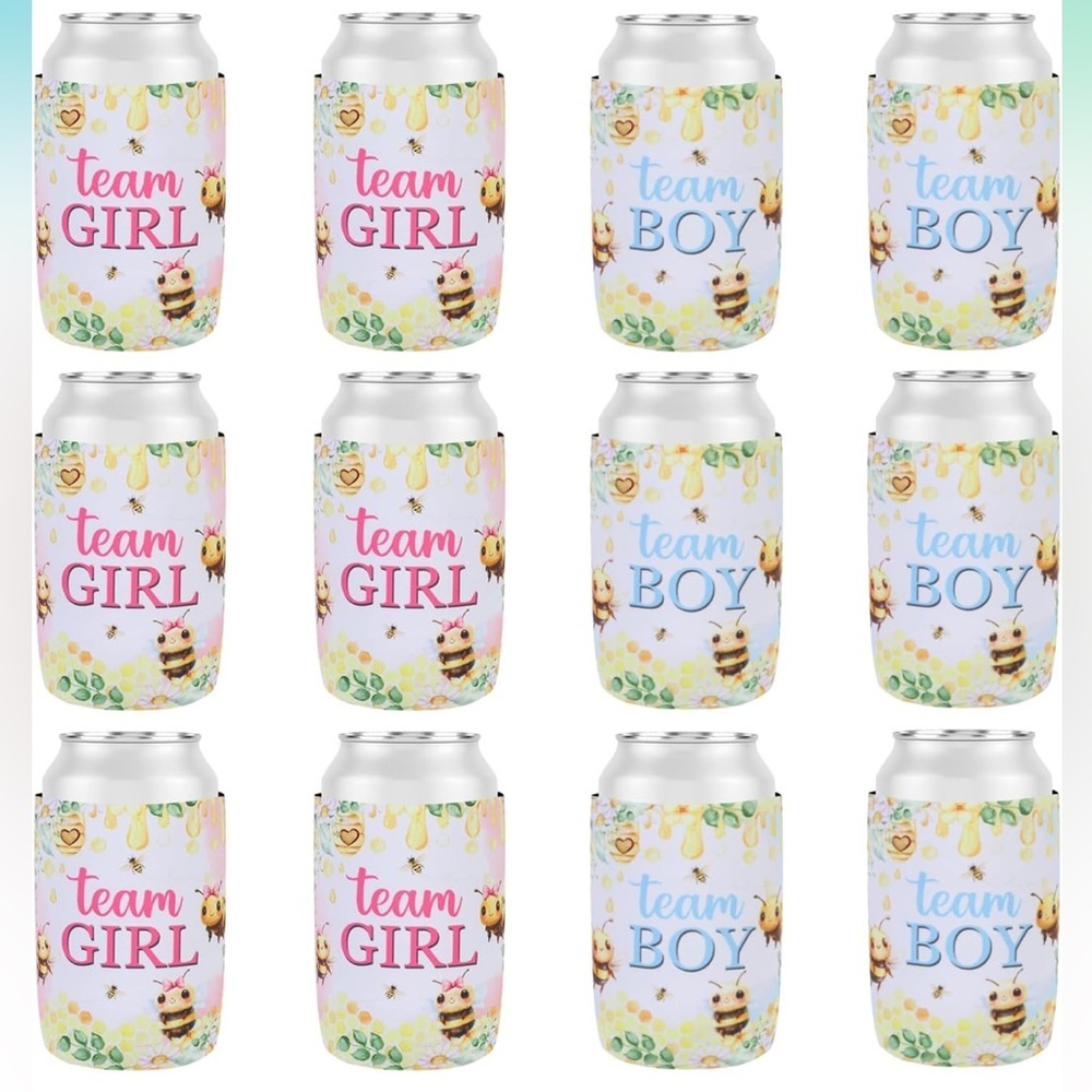 Bee Gender reveal can coolers